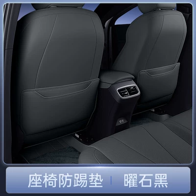 Set of Supplies, Chair back anti-kick pad - 26-alfa-t5-obsidian-black-seat-anti-kick-pad-2-piece-set