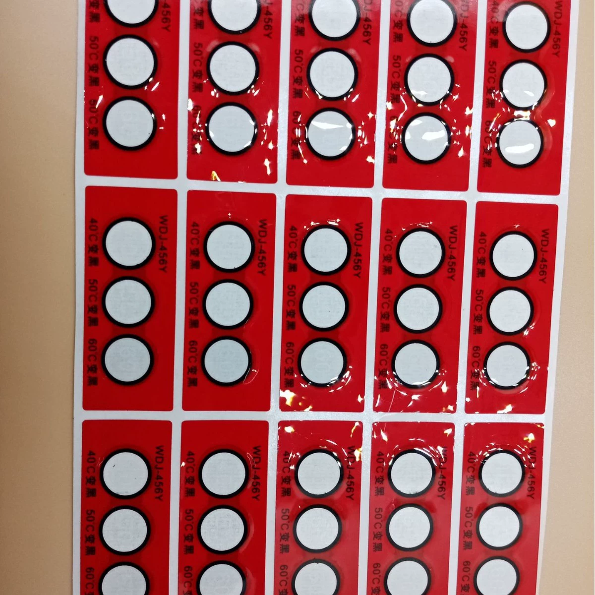 405060 градусов комбинированный патч для измерения температуры WDJ-456 этикетка температуры необратимая бумага для измерения температуры наклейка для измерения температуры