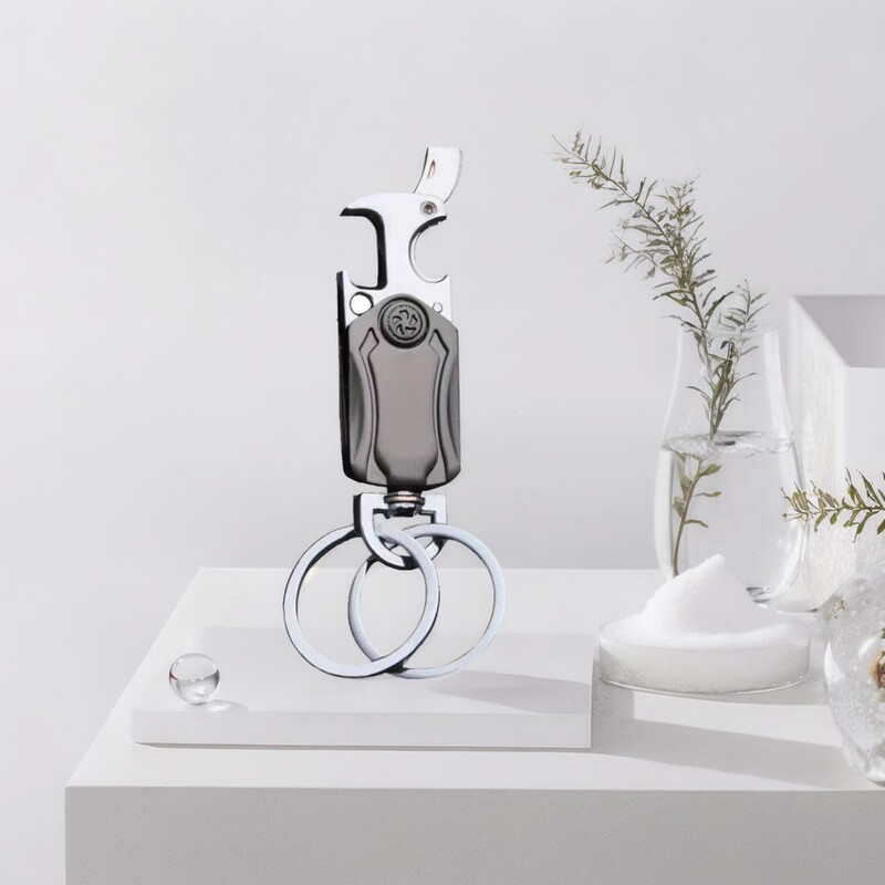 Metal High-End Multifunctional Keychain Rotating Keychain Mobile Phone Holder Keychain