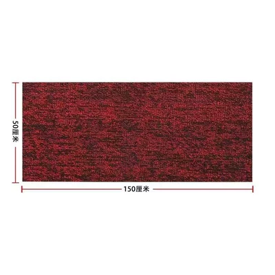 Universal Foot Pad: Car Floor Mats, Universal Easy-To-Clean - black-and-red-separate-rear-row-50150