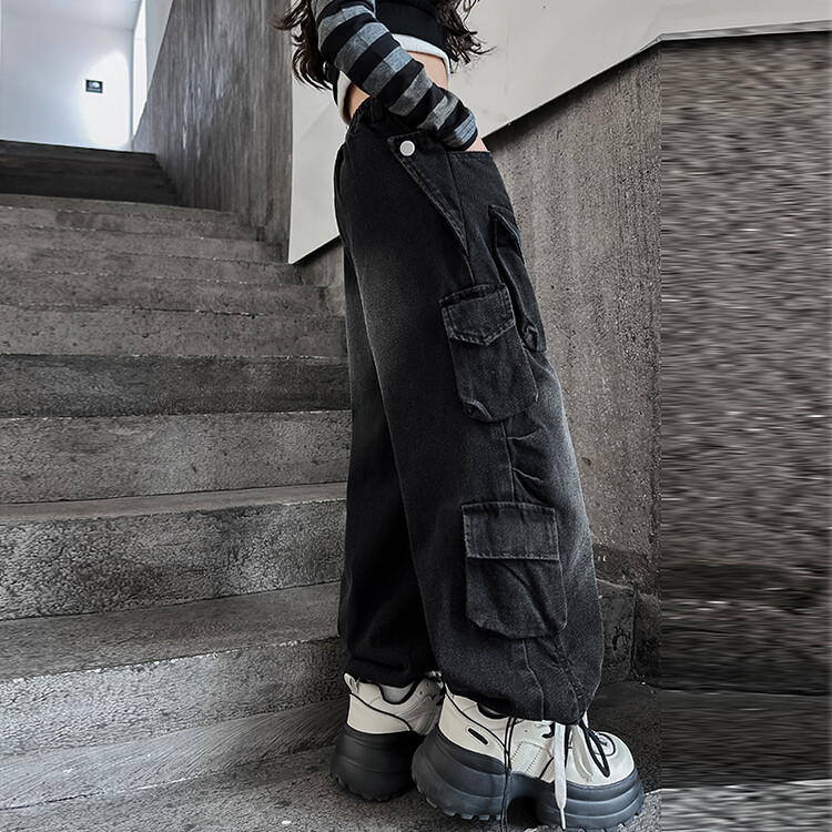 2409 Heavy Industry Retro Denim Overalls Retro Blue New Children's Verschiedenes Europäische und amerikanische Jeans_voghion.com