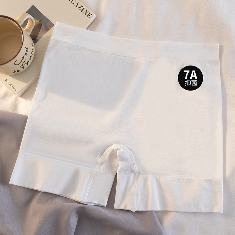 Pantalones de seguridad, cintura media para mujer, sensación de desnudez sin costuras, anti-luz, sin rizos, bóxer dos en uno, entrepierna de algodón 7A, refrescante