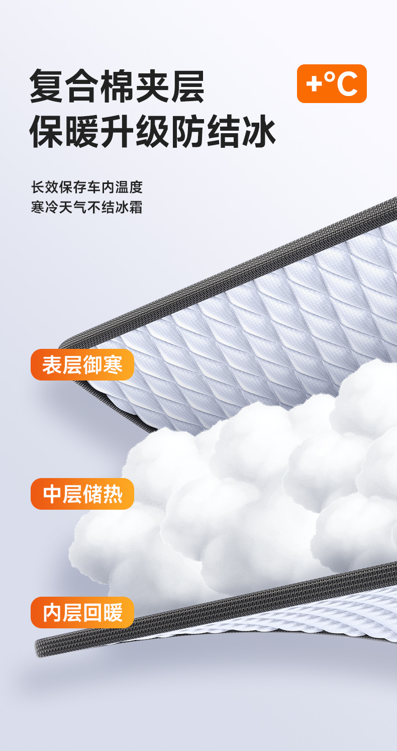 Car Cover, Universal Car Cover, Frost-Proof Half-Body Cover, Snow Cover, Front Windshield Anti-Freeze Winter Cover