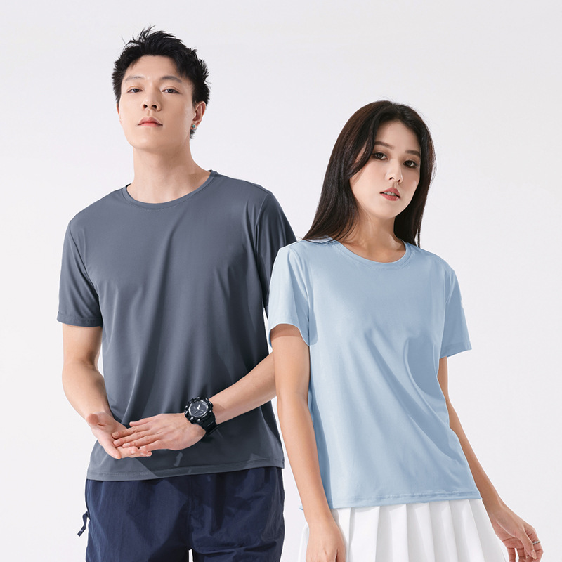 25 Summer Quick-drying T-shirt Men's Loose Breathable Sweat-wicking Quick-drying Short-sleeved T-shirt Women's Breathable T-shirt Base Shirt Disang Cotton