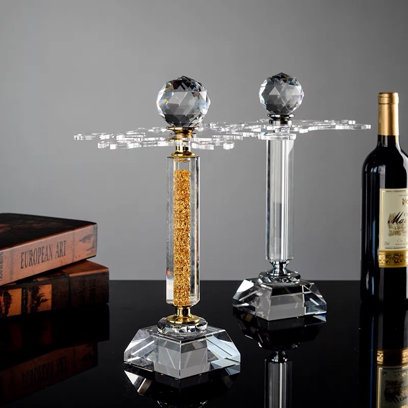 Lead-Free Crystal Red Wine Glass Rack Household Goblet Upside down Rotating Living Room Wine Cabinet Creative Ornaments Wine Rack