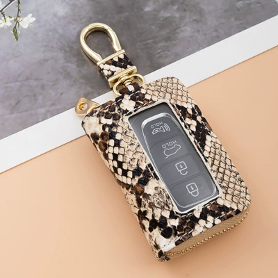 Print Leather Universal Car Key: Car key bag