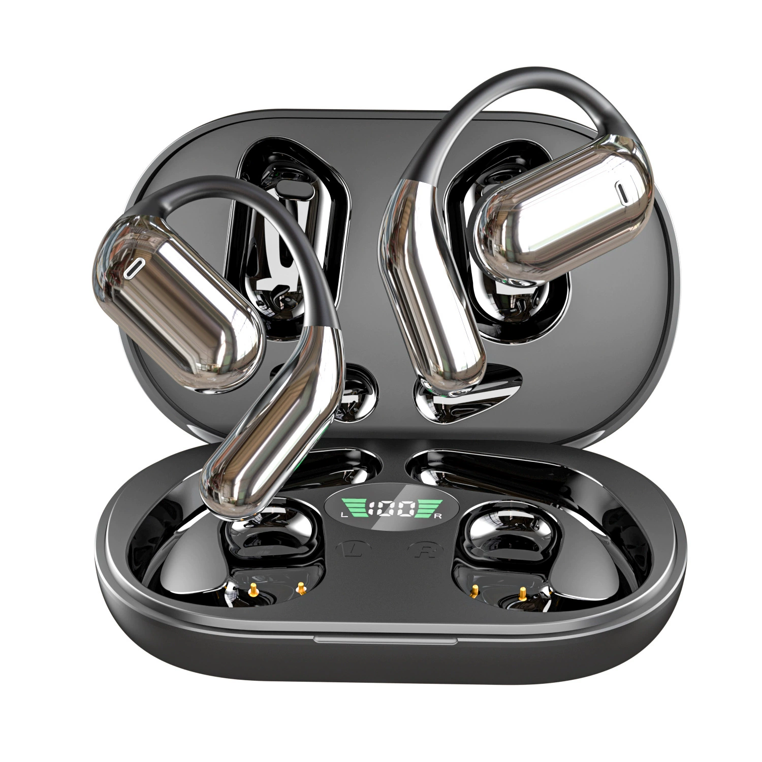 Open‑ear Bluetooth headset Q16, wireless OWS, AI translation option, open‑ear mount