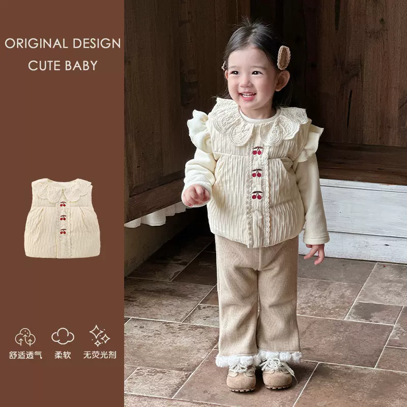 婴幼儿宝宝秋冬新款羽绒马甲新国标轻薄羽绒衣服90白鸭绒马夹外套