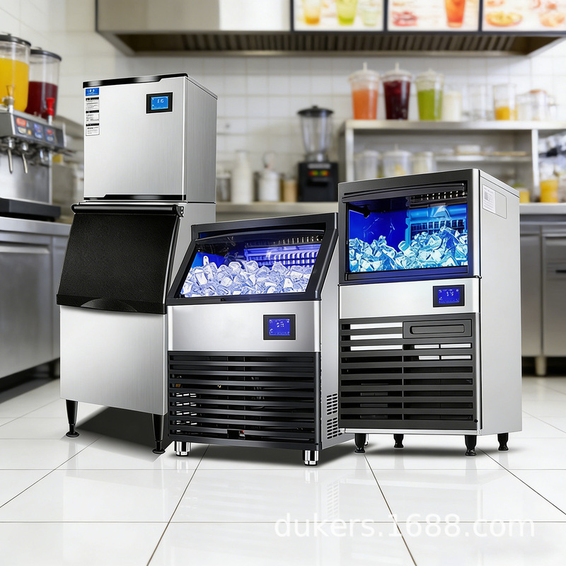 【American Certification Etl】Professional Ice Maker for Commercial Use in Milk Tea Shops and Bars, Ice Cube Machine 110/220V