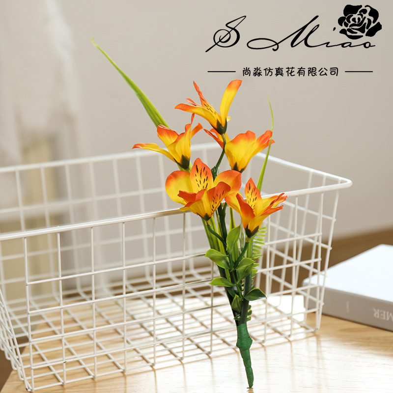 Flor artificial 10-cabeza pequeña huilan bonsai flor artificial bonsai fábrica suministro directo decoración interior pequeños adornos entrega de una sola pieza