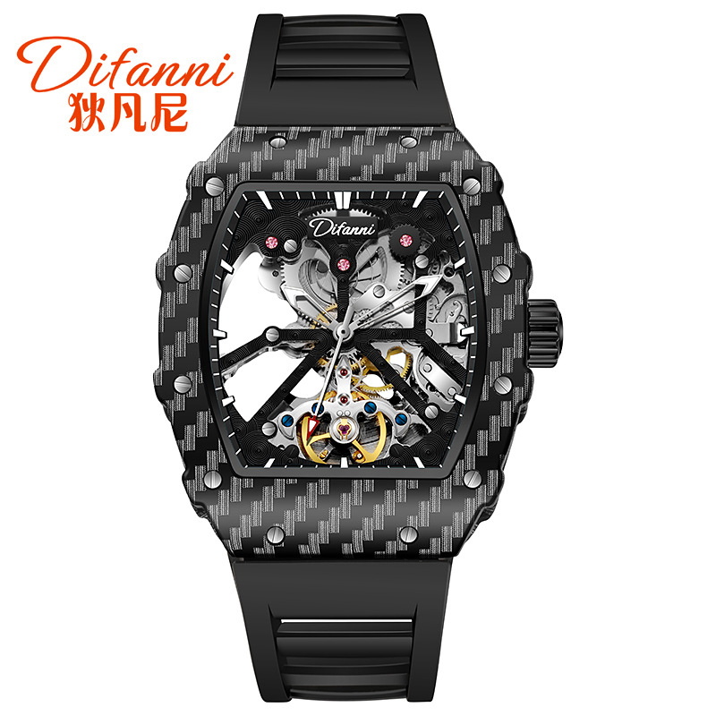 Marca Richard Desen reloj mecánico automático de gama alta TikTok fuente caliente entrega de una pieza impermeable reloj de hombre luminoso