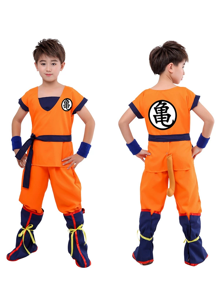 Хэллоуин костюм COS Dragon Ball Super Saiyan Sun Wukong Детский костюм для выступления