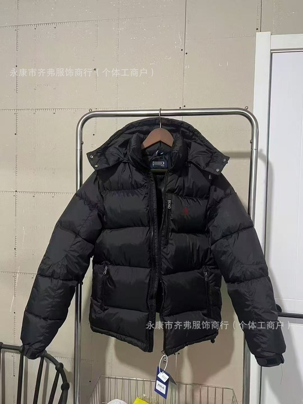 跨境高版拉夫小马刺绣加厚防风防水保暖棉服男女款可拆卸连帽外套|undefined