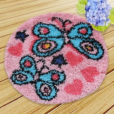 Avtomobil döşəmə paspasları — Cushion Chair Cushion Car Seat Cushion - zd026-butterfly-38cm-white-net-cross