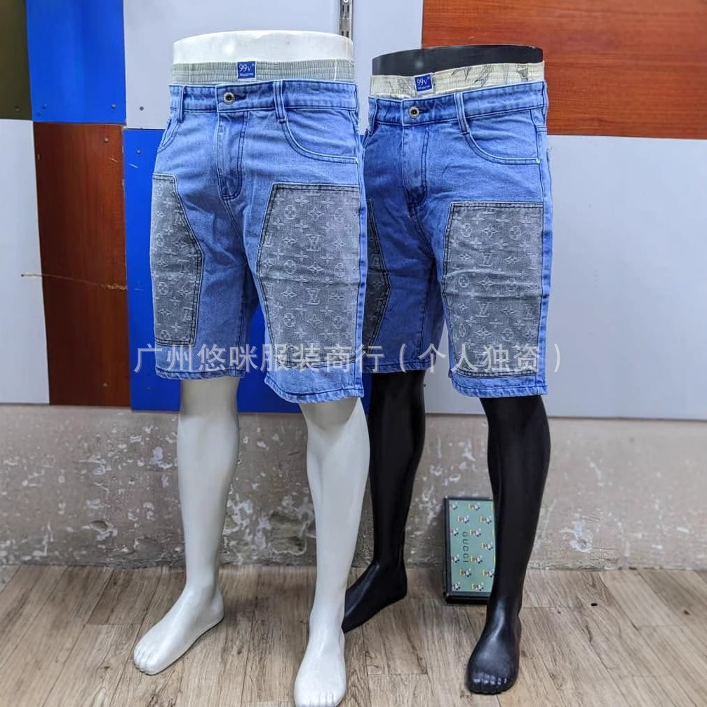 Cross-border Men's Denim Shorts Men's Denim Shorts in stock Loose Men's Jeans Pants