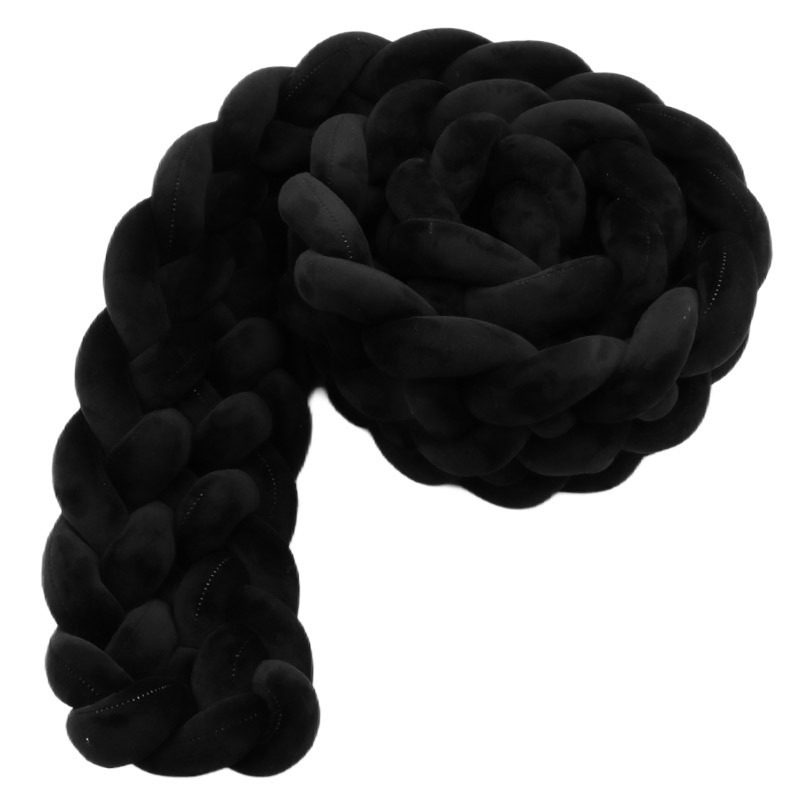 Cama de bebé tela cama cerca bolsa suave seis hebras trenzadas alta trenzada antichoque barrera de bebé grado madre