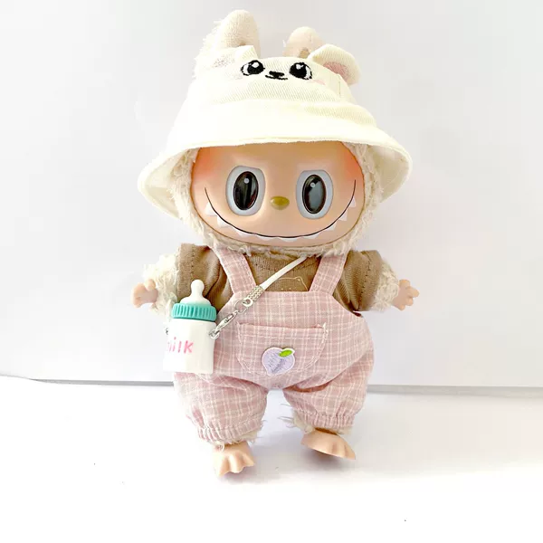 Fuchsia overall, hat