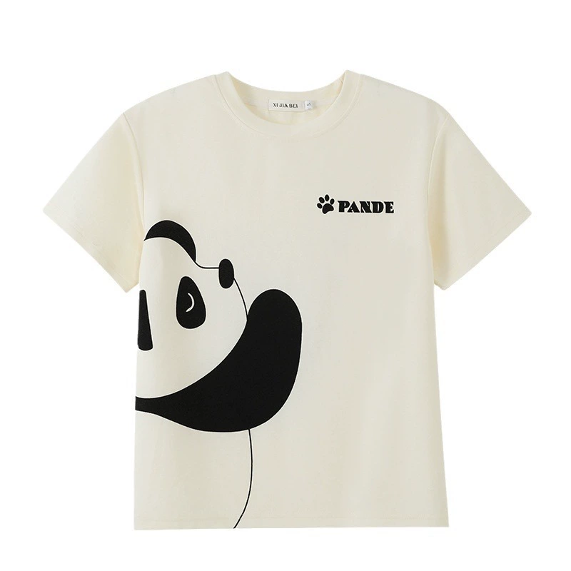 Summer children's cartoon cotton T-shirt, family style, with short sleeve, Korean style