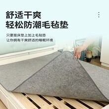 毛毡防潮垫学生宿舍床垫毛毡桌布垫加厚露营吸潮防霉垫家用地毯