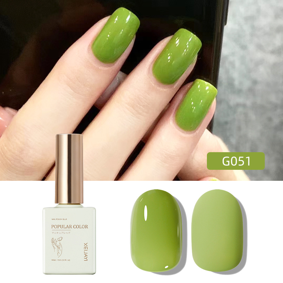 Solid color new white nail polish gel naked through nail shop special high nail polish lasting firm factory wholesale