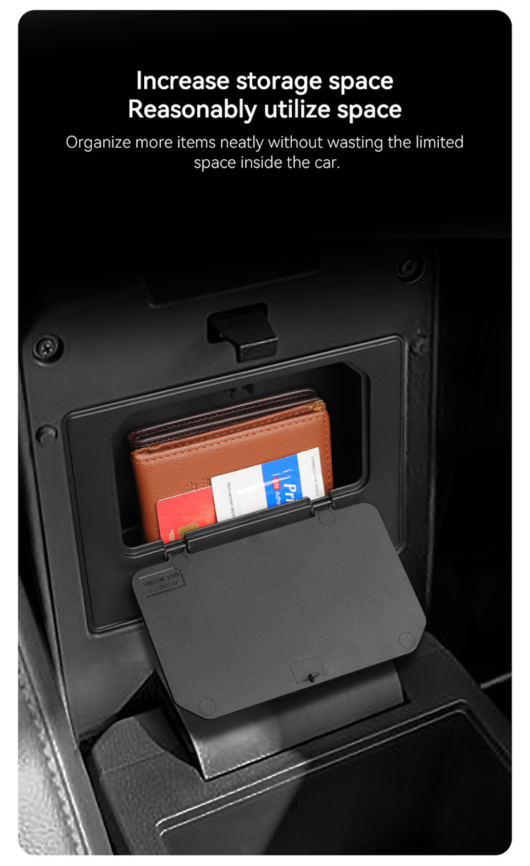 Suitable for 24-25 Mitsubishi Triton Armrest Box Hidden Storage Box L200 Car Storage Car Supplies
