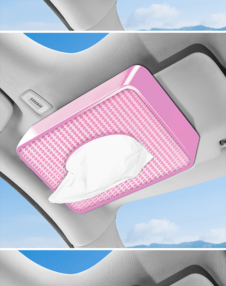 New Lambskin Pattern Car Tissue Box Hanging Tissue Box Opp Bag Car Supplies Creative 300g