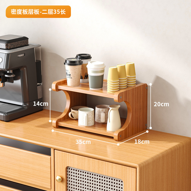 カップホルダーのコップ収納棚家庭用多層デスクトップティーカップ棚の茶器収納棚のサイドキャビネットの水杯棚|undefined