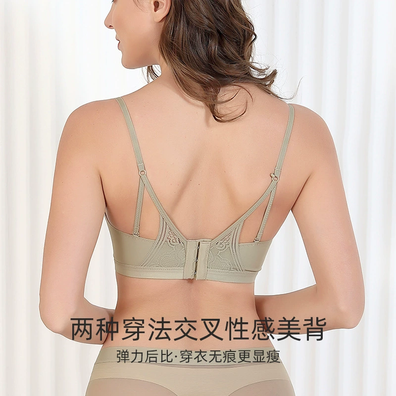 Lace thin breathable supporting bra top, sexy comfortable underwear, french style, beautiful back