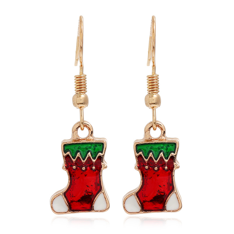 Moda Árbol De Navidad Papá Noel Aleación Enchapado Mujeres Pendientes De Gota 1 Par display picture 24