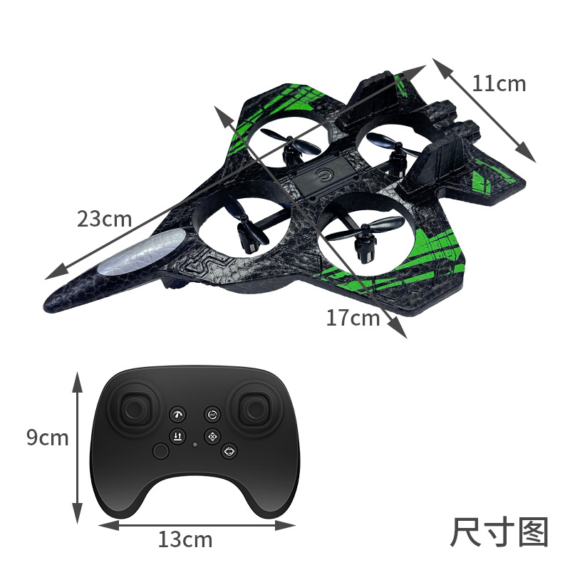 Nuevo avión de control remoto transfronterizo de inducción de gravedad acrobacia avión de espuma de luces coloridas recargable UAV resistente a caídas