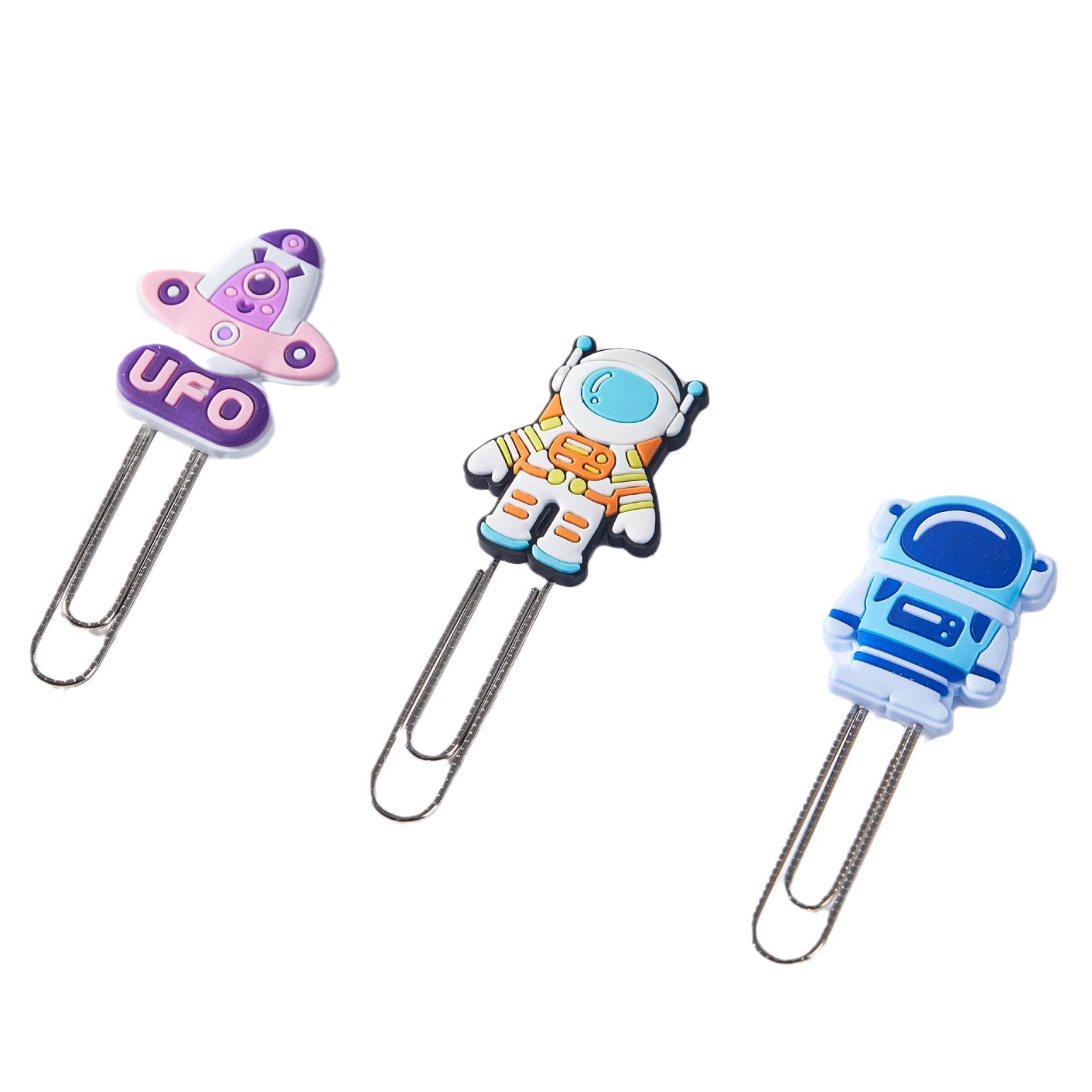 marcadores creativos lindos astronautas clips marcadores dibujos animados muñecas canción pin estudiantes papelería de oficina regalos