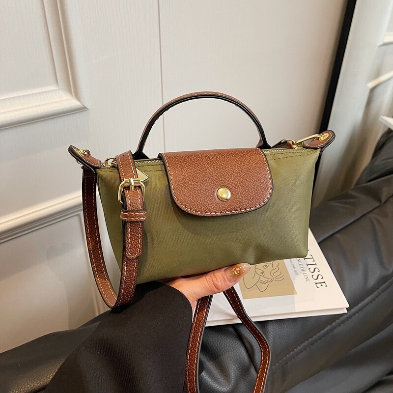 Cross-Border Hot-Selling Lightweight Nylon Tote Bag for Women, Niche Design with Contrasting Colors, Mini Handbag, Versatile Commuter Bag for Women