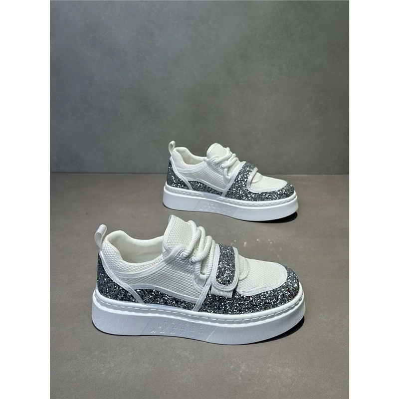 Мужские кроссовки с пайетками, новинка 2025 года, удобные, дышащие, с мягкой сетчатой подошвой, универсальные, популярные в интернете, стильные повседневные мужские кроссовки.