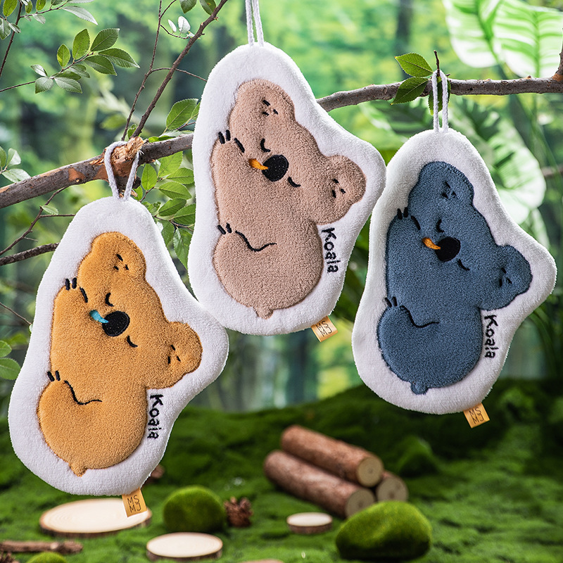New Koala Hand Towel Hanging Absorbent Cyber Popular Cute Hand Towel Coral Fleece Embroidered Thickened Children Hand Towel New Koala Hand Towel Hanging Absorbent Cyber Popular Cute Hand Towel Coral Fleece Embroidered Thickened Children Hand Towel