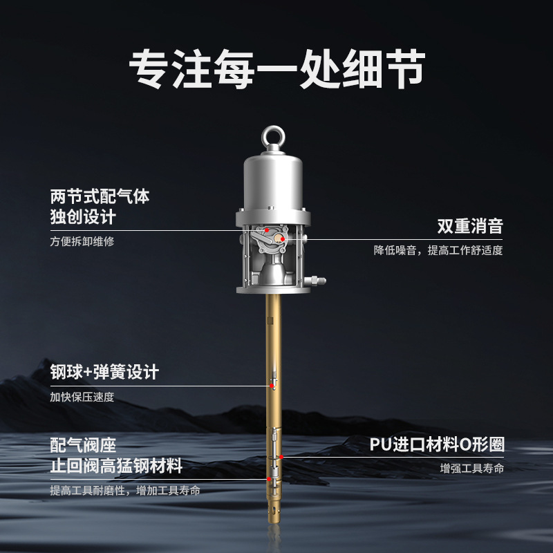 Wufu RH-5451G máquina neumática de mantequilla lubricante equipo de pistola de grasa bomba de mantequilla de alta presión máquina de llenado de mantequilla grande image 4