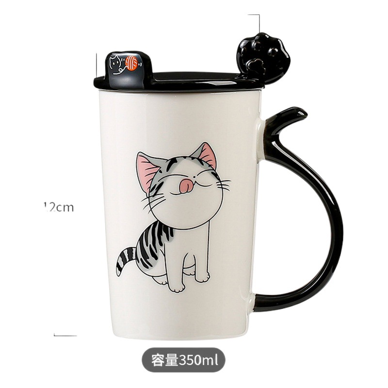 Lindo Gatito taza creativa de dibujos animados Taza de cerámica de la Oficina taza de agua formulación LOGOTIPO transfronterizo centro comercial supermercado