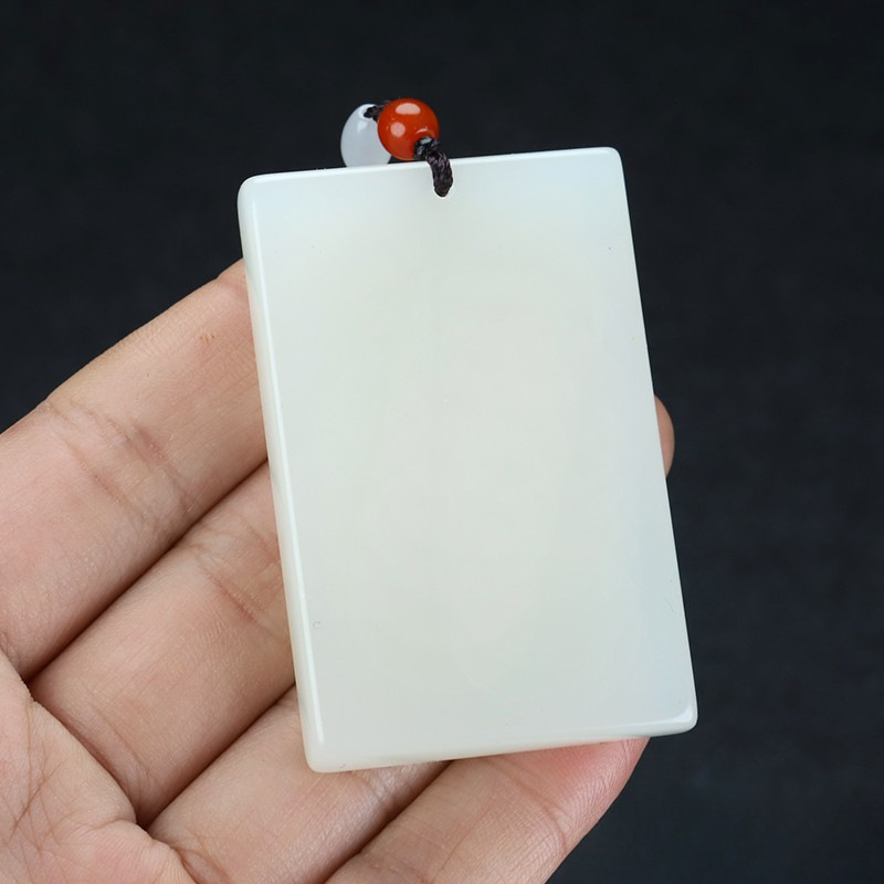 신장 허톈 옥 펜던트 씨앗 소재 양고기 지방 옥 백옥 평화와 안전 브랜드 평화 브랜드 옥 펜던트 옥 펜던트