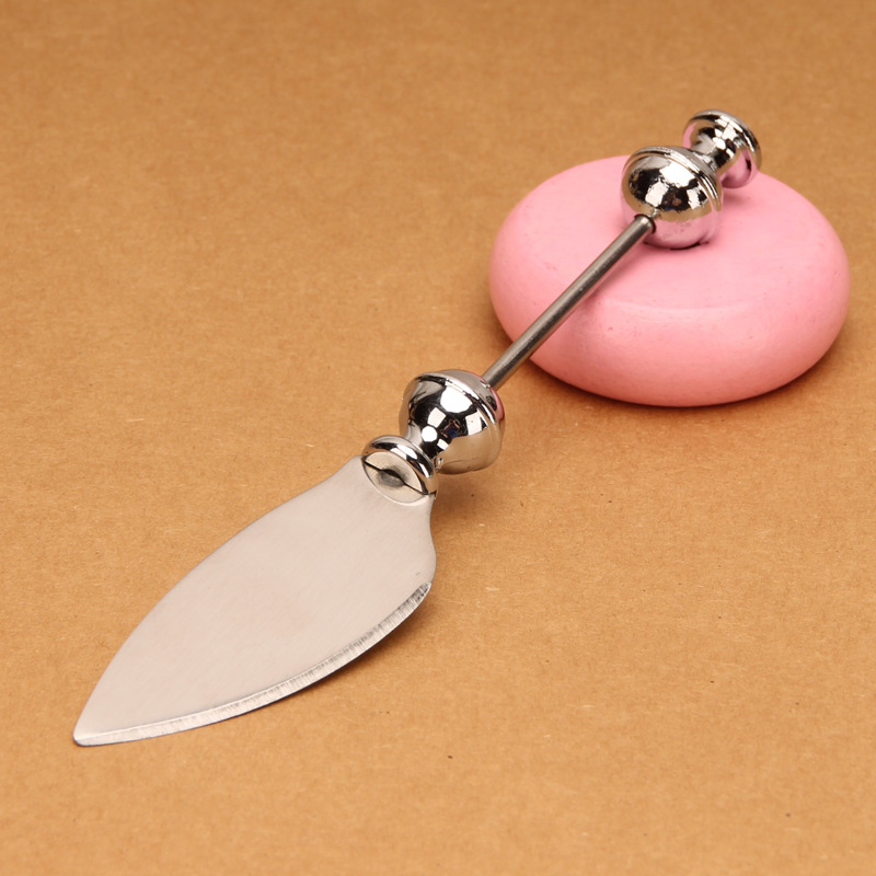 Pala de pizza con cuentas, cuchillo de pan, cuchillo de crema de mantequilla, cimitarra de queso de acero inoxidable, cuchillo de mesa, bricolaje con dientes, nueva vajilla