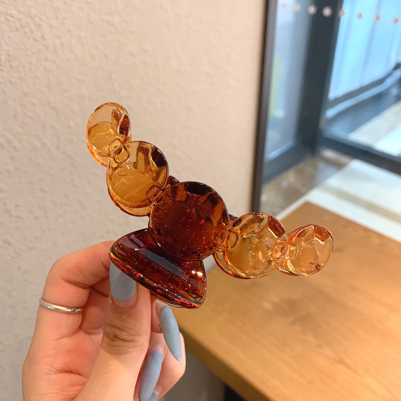 Otoño e invierno, Maillard, clip de agarre de color café, horquilla de cabeza para mujer, horquilla de sentido avanzado, clip de tiburón, volumen de cabello grande, clip múltiple