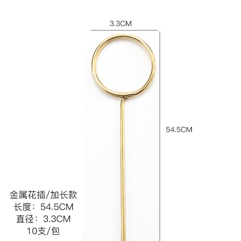 Material de embalaje de flores floristería arte floral ramo de flores embalaje material de bricolaje chapado en oro tarjeta de felicitación de metal clip de tarjeta