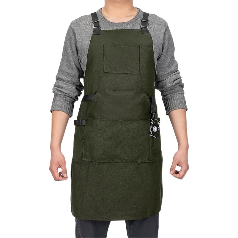 Amazon delantal de lona gruesa logotipo personalizado arte Restaurante Camarero ropa de trabajo jardinería carpintería delantal al por mayor