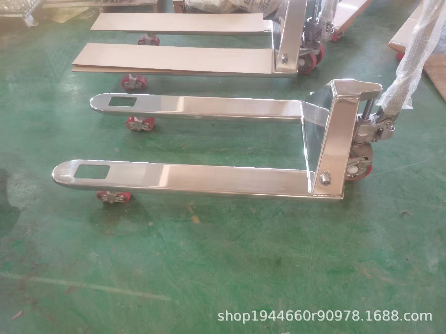 手动液压全304不锈钢叉车搬运车托盘车地牛升降车2吨3吨