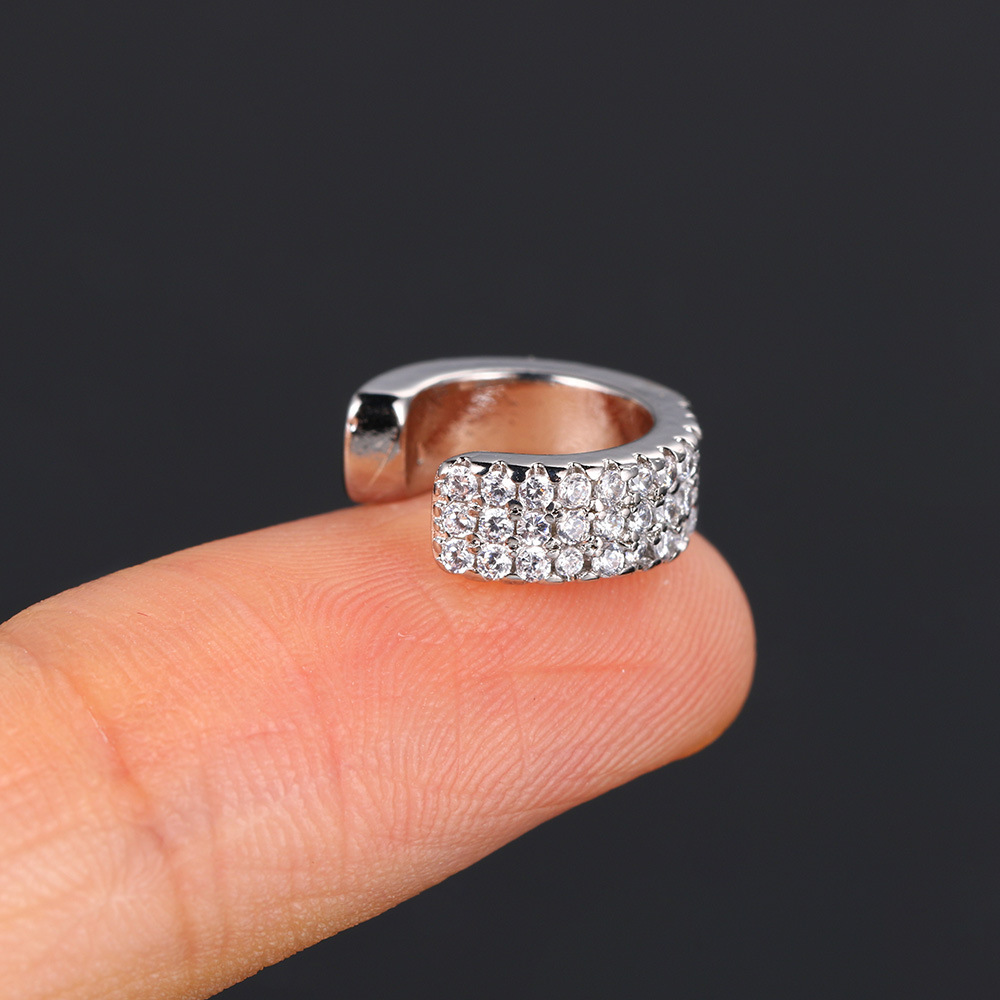5g Weight 18K Real Gold Plated, Platinum Plated Plating Material Zircon Inlay Material Ear Cartilage Rings & Studs Piercing Type 1 Piece, 1 Pair Quantity Daily Occasion Copper Material Geometric Pattern Women's Gender Elegant, Streetwear Style Inlay Craft 1 Piece 1 Pair Elegant Streetwear Geometric Inlay Copper Zircon Ear Studs 8