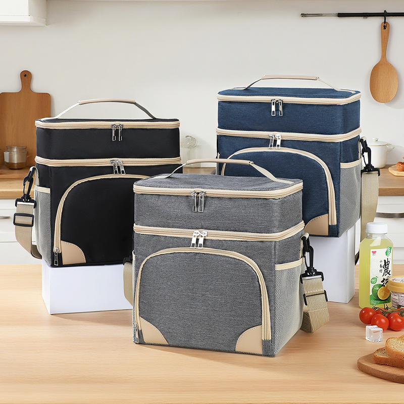 Nuevo color transfronterizo de gran capacidad bolsas de picnic bolsas de aislamiento térmico al aire libre bolsas de hielo para trabajar bolsas de almuerzo de viaje