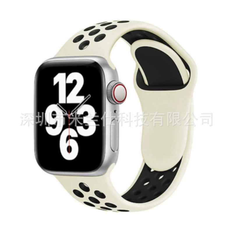 Двухцветный силиконовый браслет Nike S9 подходит для Apple iWatch6789se спортивный Ultra2