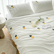 跨境廠家亞馬遜熱賣外貿家紡床上用品三件套刺綉床單被罩被子
