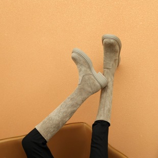 Size Girls 32-40 Martins Boots Short Boots Women's Suede Boots Women's 2023 Autumn and Winter Slimming Stockings Boots