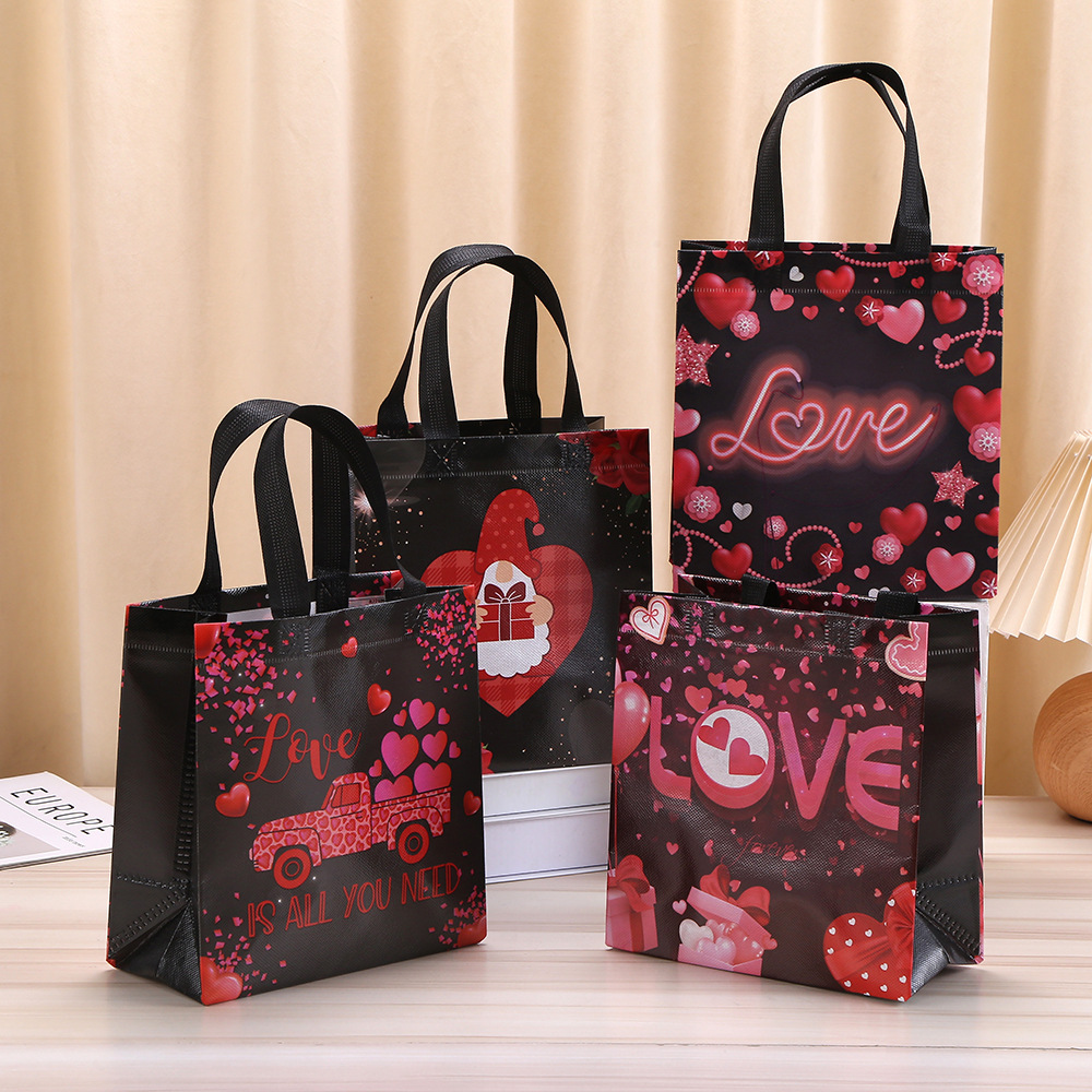 情人节手提袋爱心系列七夕节节日礼物派对礼品袋无纺布礼品袋批发
