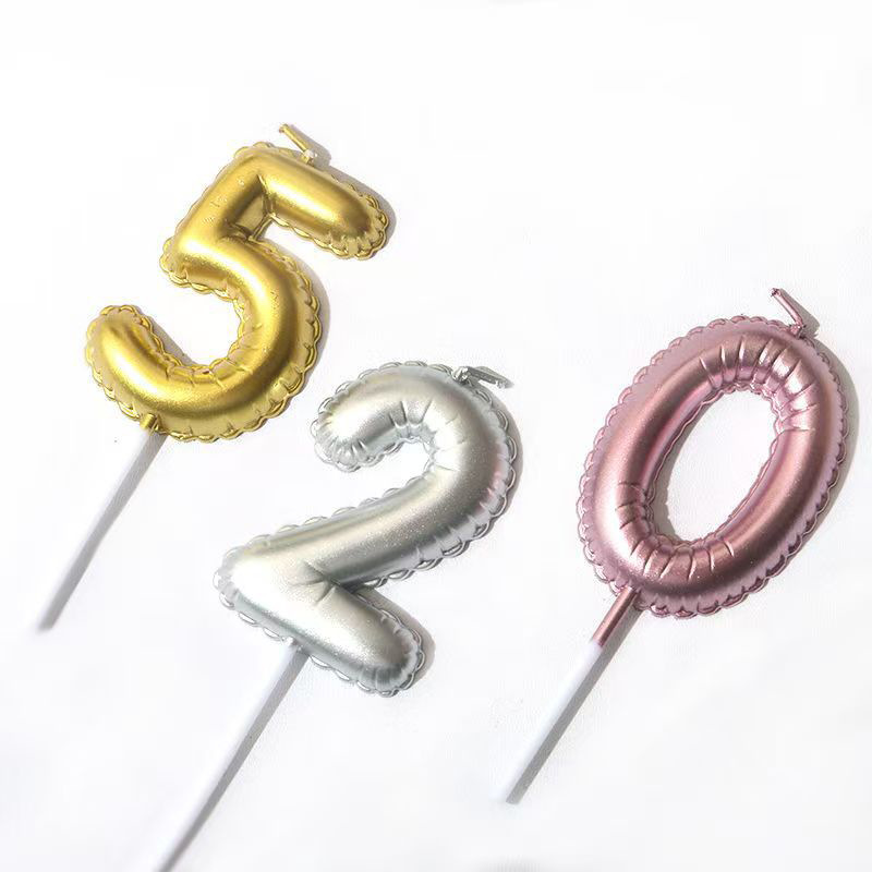 Velas de globo, atmósfera de cumpleaños, ceremonia, nuevos accesorios de fotografía de cumpleaños digitales, venta caliente transfronteriza de fabricantes de cumpleaños