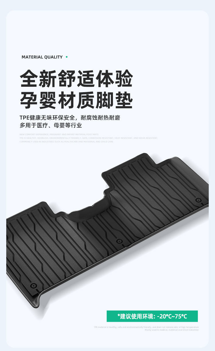 Suitable for 25-26 Models of Lynk & Co 10 Em-P Car Floor Mats, Dirt-Resistant, Special-Purpose Tpe Floor Mats and Trunk Mats